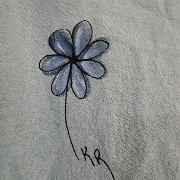 Sea Breeze Top Womens Plus Size Buton Up Collared 100% Cotton Blue Light Weight - Picture 7 of 11